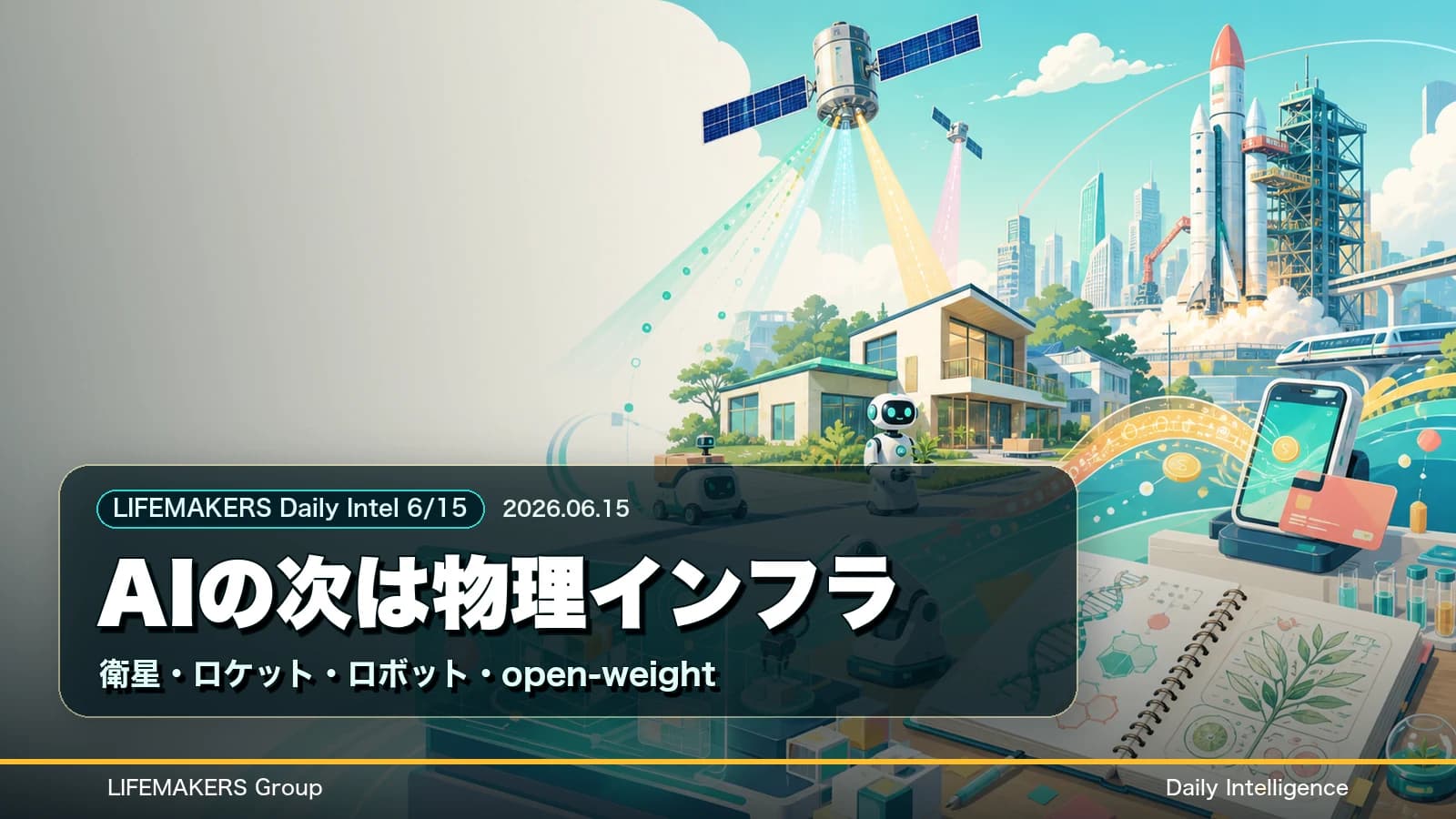 Daily Intel 6/15｜AIの次は物理インフラだ——衛星・ロケット・ロボット・open-weight