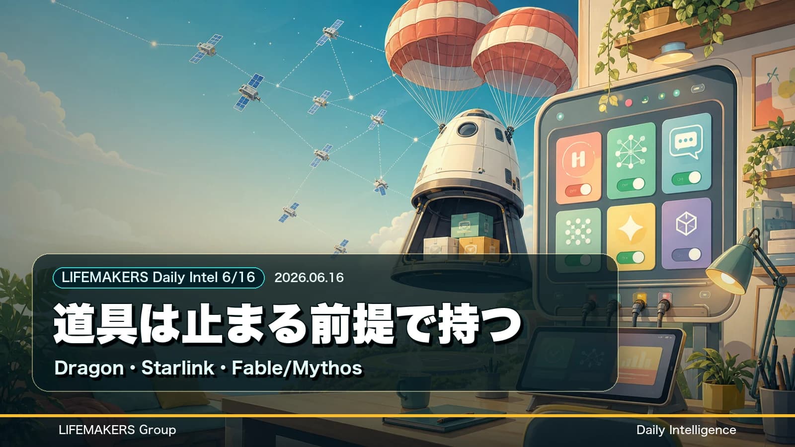 Daily Intel 6/16｜道具は止まる前提で持つ｜Dragon・Starlink・Fable/Mythos