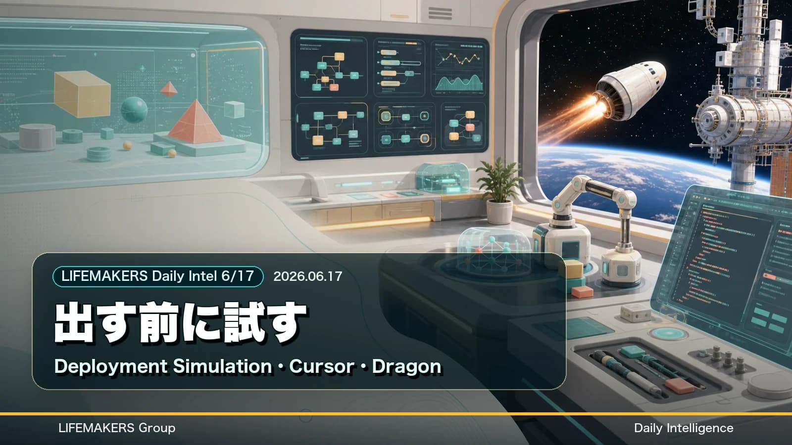 Daily Intel 6/17｜AIも宇宙も、出す前に試す｜Deployment Simulation・Cursor・Dragon
